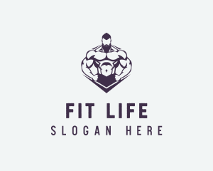 Muscular Body Fitness logo design