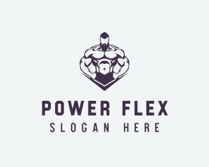 Muscular - Muscular Body Fitness logo design