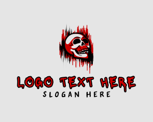 Scary - Graffiti Skull Gaming logo design