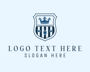 League - Regal Crown Shield logo design