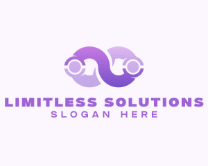 Unlimited - Gradient Infinity Loop logo design