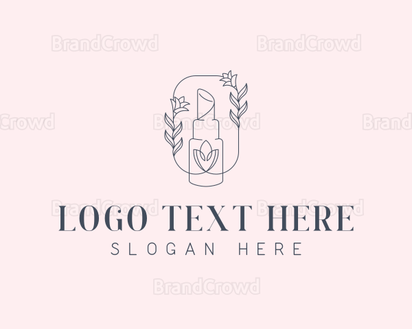 Lipstick Floral Styling Logo