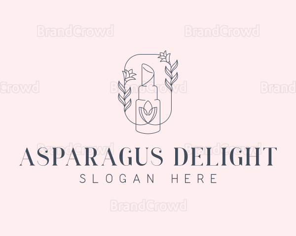 Lipstick Floral Styling Logo