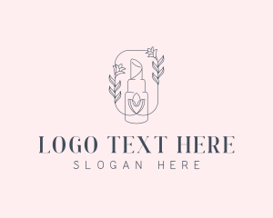 Lipstick - Lipstick Floral Styling logo design