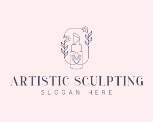 Lipstick Floral Styling logo design