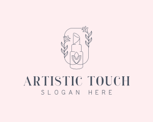 Lipstick Floral Styling logo design