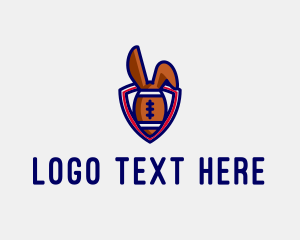 Bunny - Football Bunny Shield logo design