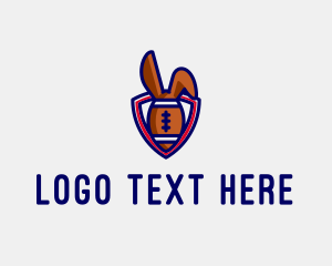 Sports Team - Football Bunny Shield logo design