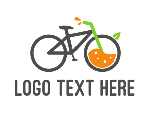 Orange - Bicycle Juice Drink logo design