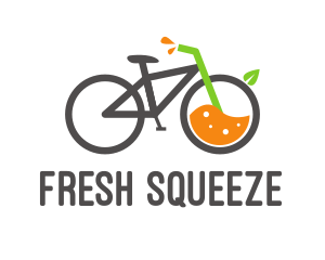 Juice - Bicycle Juice Drink logo design