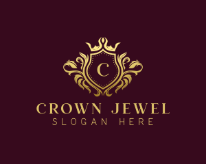 Crown - Premium Crown Shield logo design