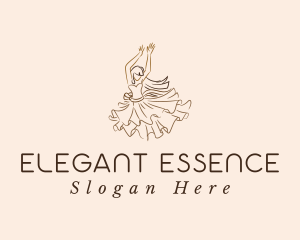 Graceful - Elegant Dancing Woman logo design