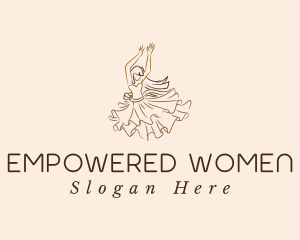 Elegant Dancing Woman logo design