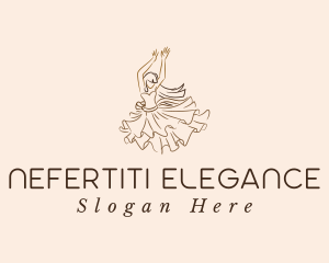 Elegant Dancing Woman logo design