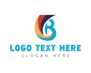 Printing Ink Letter B Logo