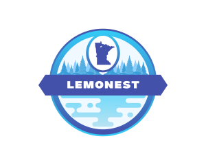 Idaho - Minnesota State Map logo design