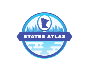 Minnesota State Map  logo design