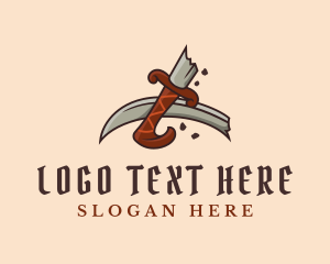 Dagger - Broken Pirate Sword logo design