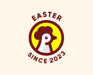 Chicken Rooster Badge Logo