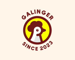 Chicken Rooster Badge Logo