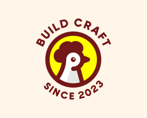 Chicken Rooster Badge logo design