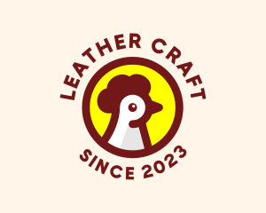 Chicken Rooster Badge logo design
