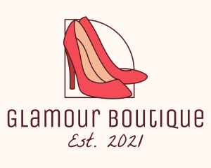 Glamour - Woman High Heels logo design