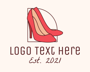 Pump - Woman High Heels logo design