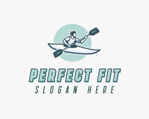 Kayak Paddle Fitness logo design