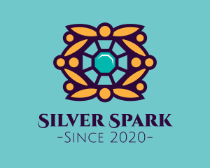 Silver - Ornamental Crystal Decoration logo design