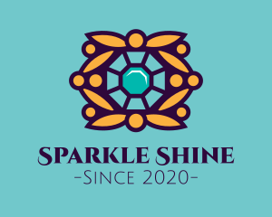 Rhinestone - Ornamental Crystal Decoration logo design