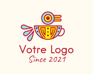 Civilization - Aztec Bird Coffee Cup logo design