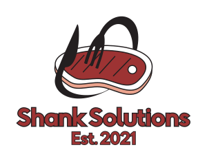 Shank - Steakhouse Knife & Fork logo design