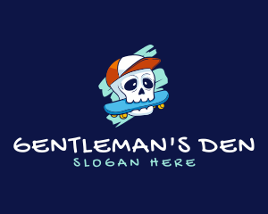 Skater Skull Cap logo design