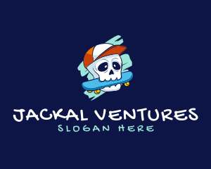 Skater Skull Cap logo design