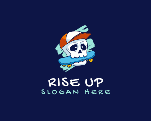 Skater Skull Cap logo design