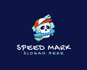 Skater Skull Cap logo design