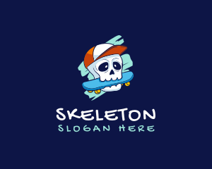 Skater Skull Cap logo design