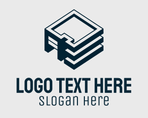 Shipping Container - Factory Storage Building logo design