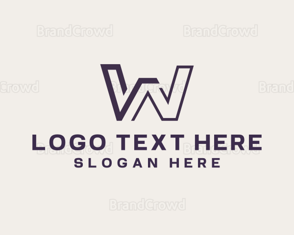 Tech Business Letter W Logo