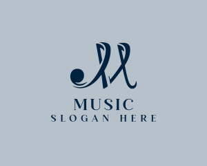 Music Note Clef logo design