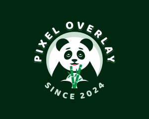 Panda Bear Bamboo Logo