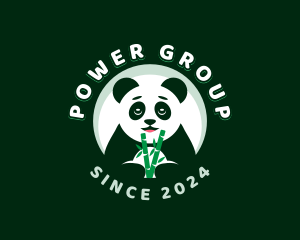 Ursidae - Panda Bear Bamboo logo design