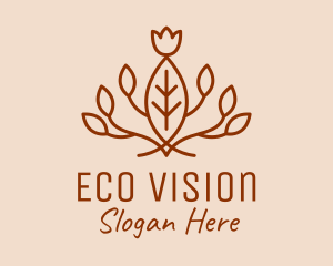 Brown Leaf Herb Garden logo design