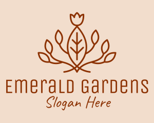 Brown Leaf Herb Garden logo design