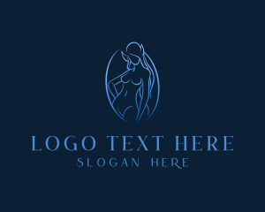 Woman - Naked Female Elf logo design