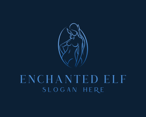 Elf - Naked Female Elf logo design
