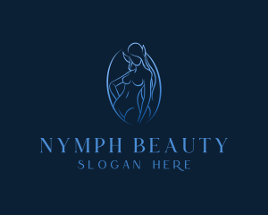 Nymph - Naked Female Elf logo design