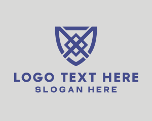 Digital Security - Blue Shield Letter X logo design