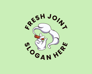 Joint - Marijuana Joint Smoke logo design